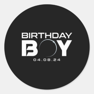 皆既食太陽の誕生日少年2024年4月8日 ラウンドシール