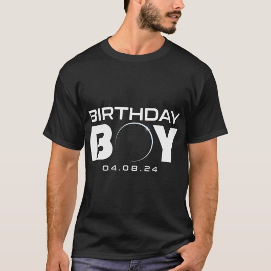 皆既食太陽の誕生日少年2024年4月8日 Tシャツ (正面)