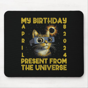 皆既食太陽の誕生日2024年4月8日キャットバット マウスパッド