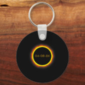 皆既食太陽の04.08.2024総和1 キーホルダー (正面)