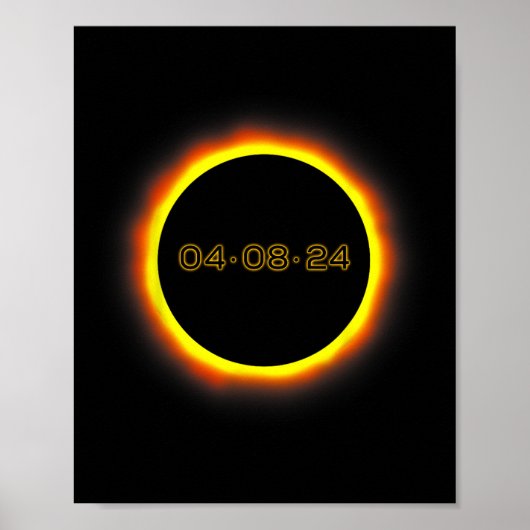 皆既食太陽の04.08.2024総和1 ポスター (正面)