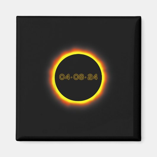 皆既食太陽の04.08.2024総和1 マグネット (正面)