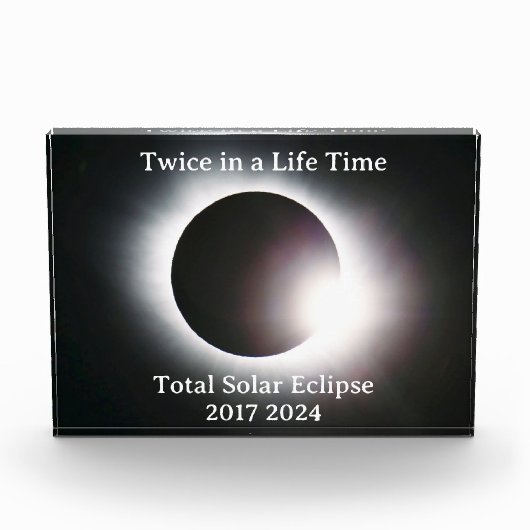 皆既食太陽の2017 2024 フォトブロック (正面)
