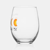 皆既食太陽の2024カスタム年記念 ステムなしワイングラス (左)