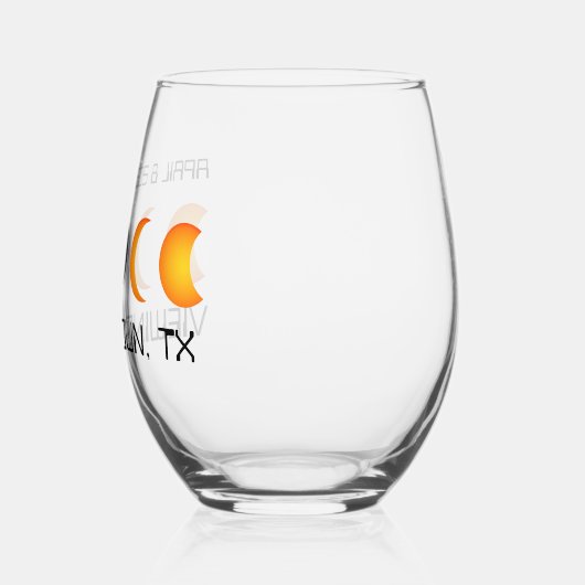 皆既食太陽の2024カスタム年記念 ステムなしワイングラス (左)