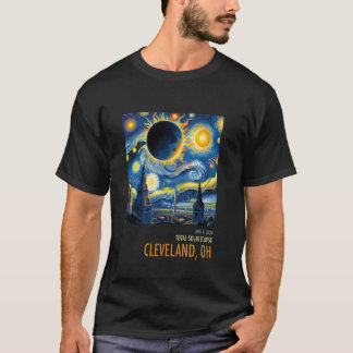 皆既食太陽の2024クリーブランドOH Tシャツ