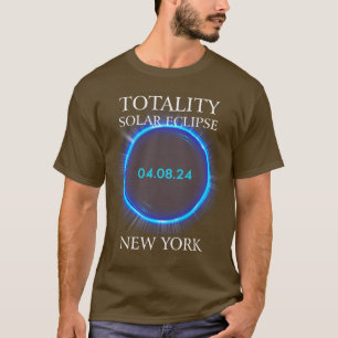 皆既食太陽の2024ニューヨーク04 Tシャツ