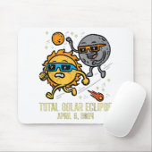 皆既食太陽の2024可愛い太陽のEclipse Kids T マウスパッド (マウス)