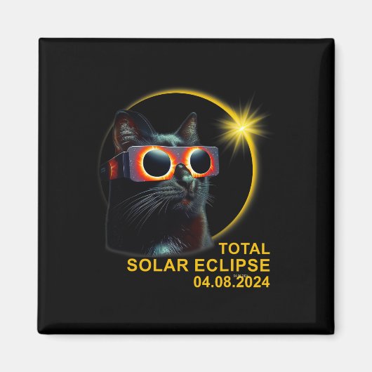 皆既食太陽の2024可愛い太陽のEclipse Kids T マグネット (正面)