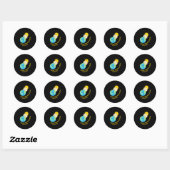 皆既食太陽の2024可愛い太陽のEclipse Kids T ラウンドシール (シート)