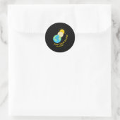 皆既食太陽の2024可愛い太陽のEclipse Kids T ラウンドシール (バッグ)