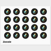 皆既食太陽の2024可愛い太陽のEclipse Kids T ラウンドシール (シート)