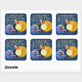 皆既食太陽の2024年4月8日アメリカおもしろい人 スクエアシール (シート)