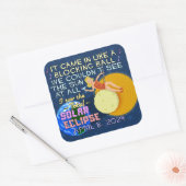 皆既食太陽の2024年4月8日アメリカおもしろい人 スクエアシール (封筒)