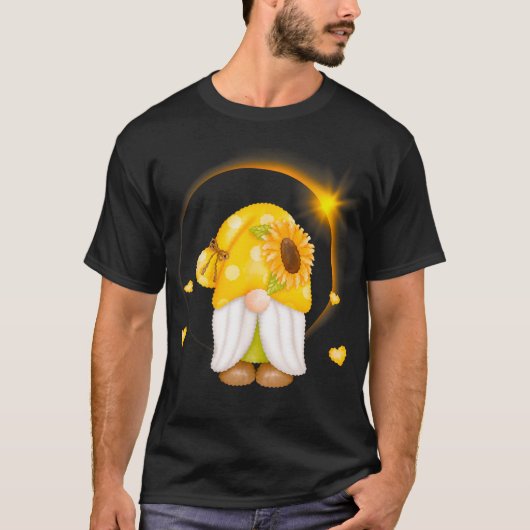 皆既食太陽の2024年4月8日アメリカ地図の全体像 Tシャツ (正面)