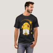 皆既食太陽の2024年4月8日アメリカ地図の全体像 Tシャツ (正面フル)