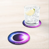 皆既食太陽の2024年4月8日月日 ラウンドペーパーコースター (インサイチュ)