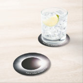 皆既食太陽の2024年4月8日月日 ラウンドペーパーコースター (インサイチュ)