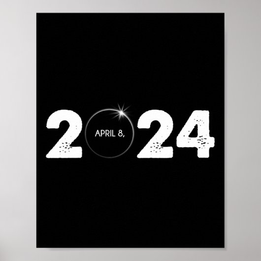 皆既食太陽の2024年4月8日総和の道 ポスター (正面)