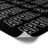 皆既食太陽の2024年4月8日総和1 ポスター (角)