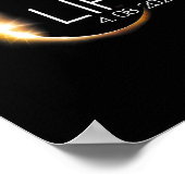 皆既食太陽の2024年4月8日総和 ポスター (角)