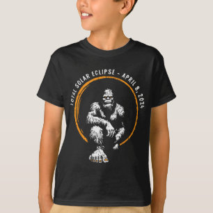皆既食太陽の2024年4月8日総和 Tシャツ