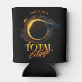 皆既食太陽の2024年4月8日記念 缶クーラー (裏面)