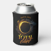 皆既食太陽の2024年4月8日記念 缶クーラー (缶裏面)