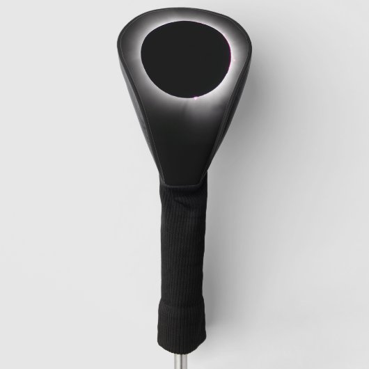 皆既食太陽の2024年4月8日 ゴルフヘッドカバー (正面)