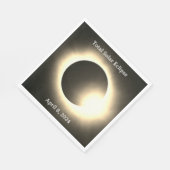 皆既食太陽の2024年4月8日 スタンダードランチョンナプキン (角)