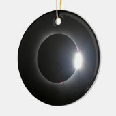 皆既食太陽の2024年4月8日 セラミックオーナメント (左)