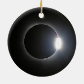 皆既食太陽の2024年4月8日 セラミックオーナメント (裏面)