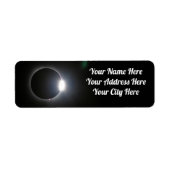 皆既食太陽の2024年4月8日 ラベル (正面)