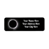 皆既食太陽の2024年4月8日 ラベル (正面)