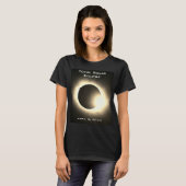 皆既食太陽の2024年4月8日 Tシャツ (正面フル)