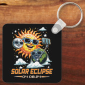 皆既食太陽の2024年4月 キーホルダー (裏面)