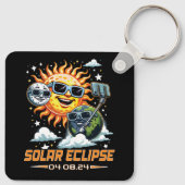 皆既食太陽の2024年4月 キーホルダー (裏面)