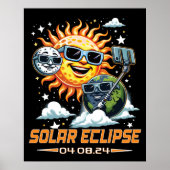 皆既食太陽の2024年4月 ポスター (正面)