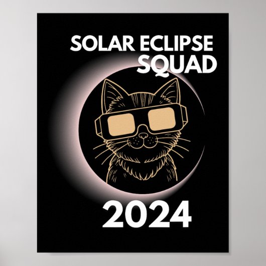 皆既食太陽の2024猫月日地球Apr ポスター (正面)
