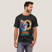 皆既食太陽の2024猫食太陽のギャル Tシャツ (正面フル)