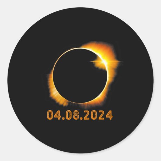 皆既食太陽の20241年4月8日 ラウンドシール (正面)