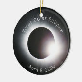 皆既食太陽の2024 セラミックオーナメント (左)