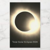 皆既食太陽の2024 ワインラベル (シングルラベル)