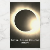 皆既食太陽の2024 ワインラベル (シングルラベル)