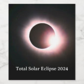 皆既食太陽の2024 ワインラベル (シングルラベル)