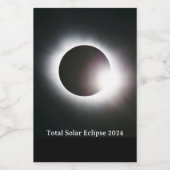 皆既食太陽の2024 ワインラベル (シングルラベル)