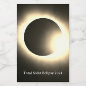 皆既食太陽の2024 ワインラベル (シングルラベル)