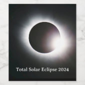 皆既食太陽の2024 ワインラベル (シングルラベル)