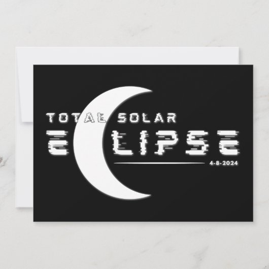 皆既食太陽の2024 招待状 (正面)