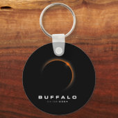 皆既食太陽の2024 – 水牛太陽の食 キーホルダー (正面)